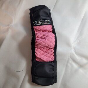 Steering Wheel Cover with Bling Pink and Black